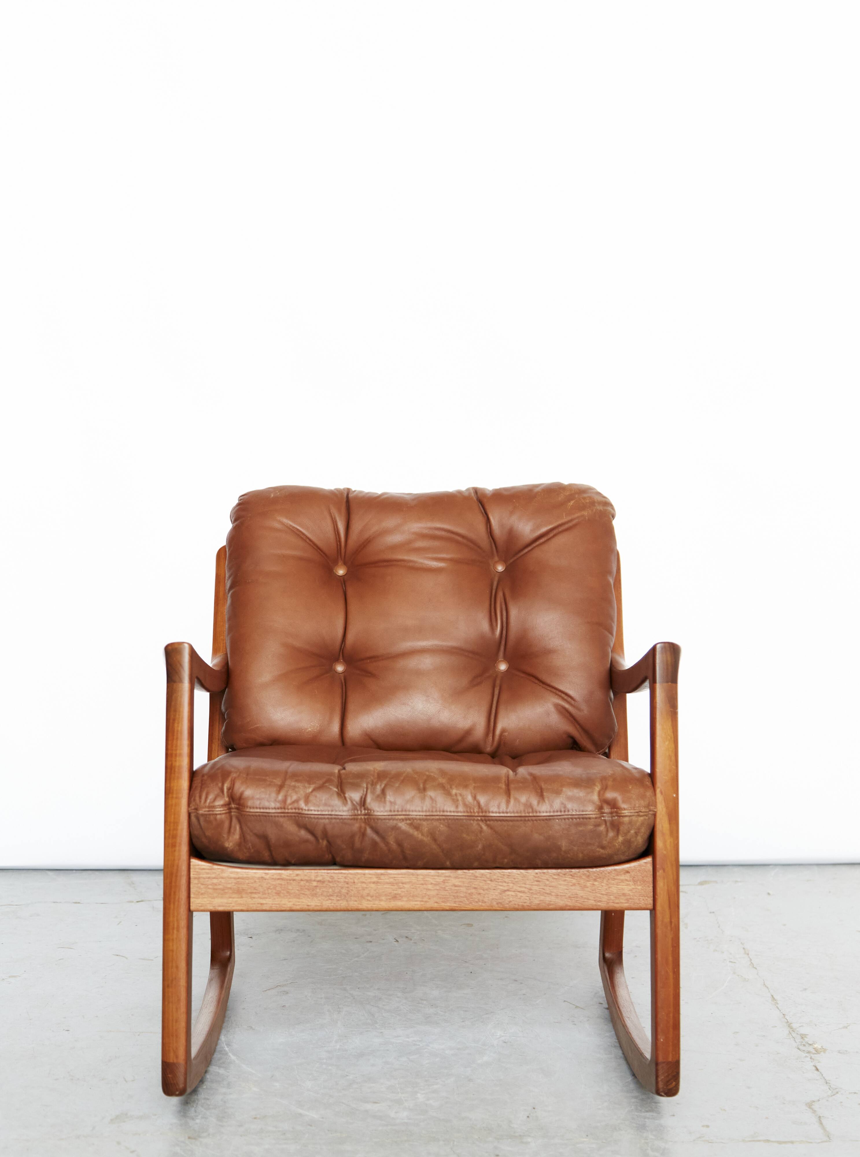Mid-Century Senator Rocking Chair by Ole Wanscher for CADO