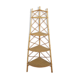 Rattan corner shelf