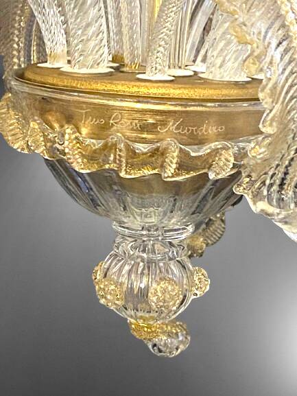 Venetian lustre in Murano glass and gold leaf