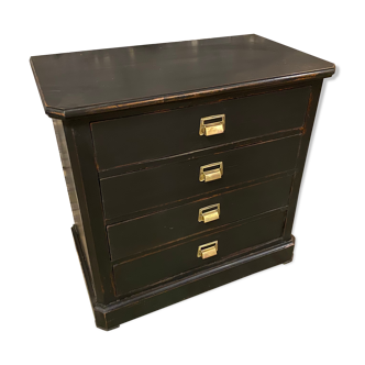 Commode ancienne patinée noir