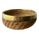 Circular rattan and brass basket, Italy, 1970s