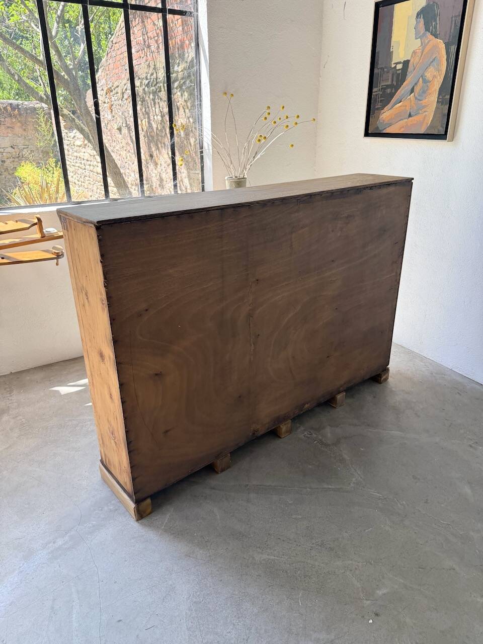 Enfilade vitrée en chêne, années 50