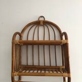 Vintage rattan shelf