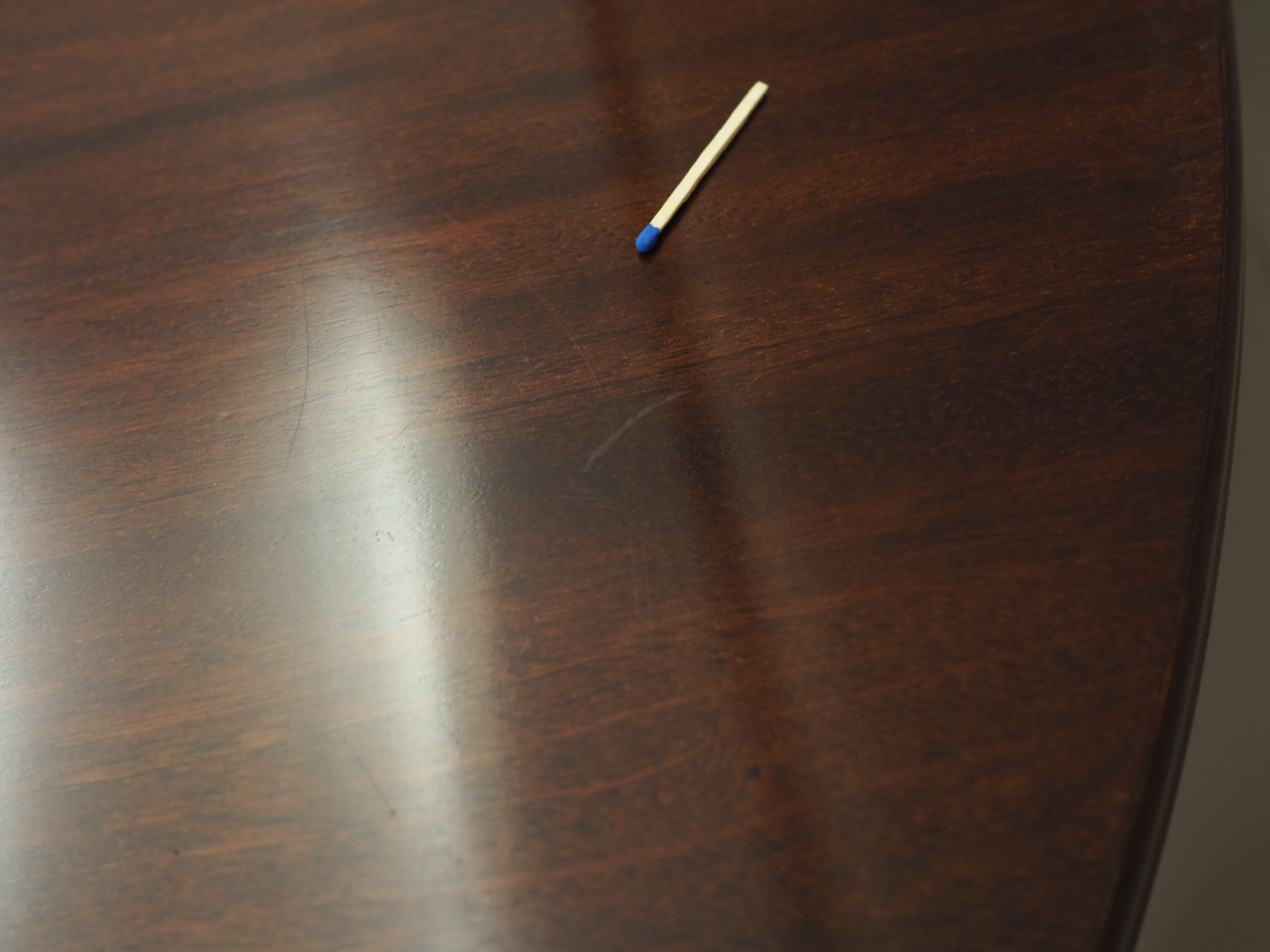 Round mahogany table, Danish design, 1970s, production: Denmark