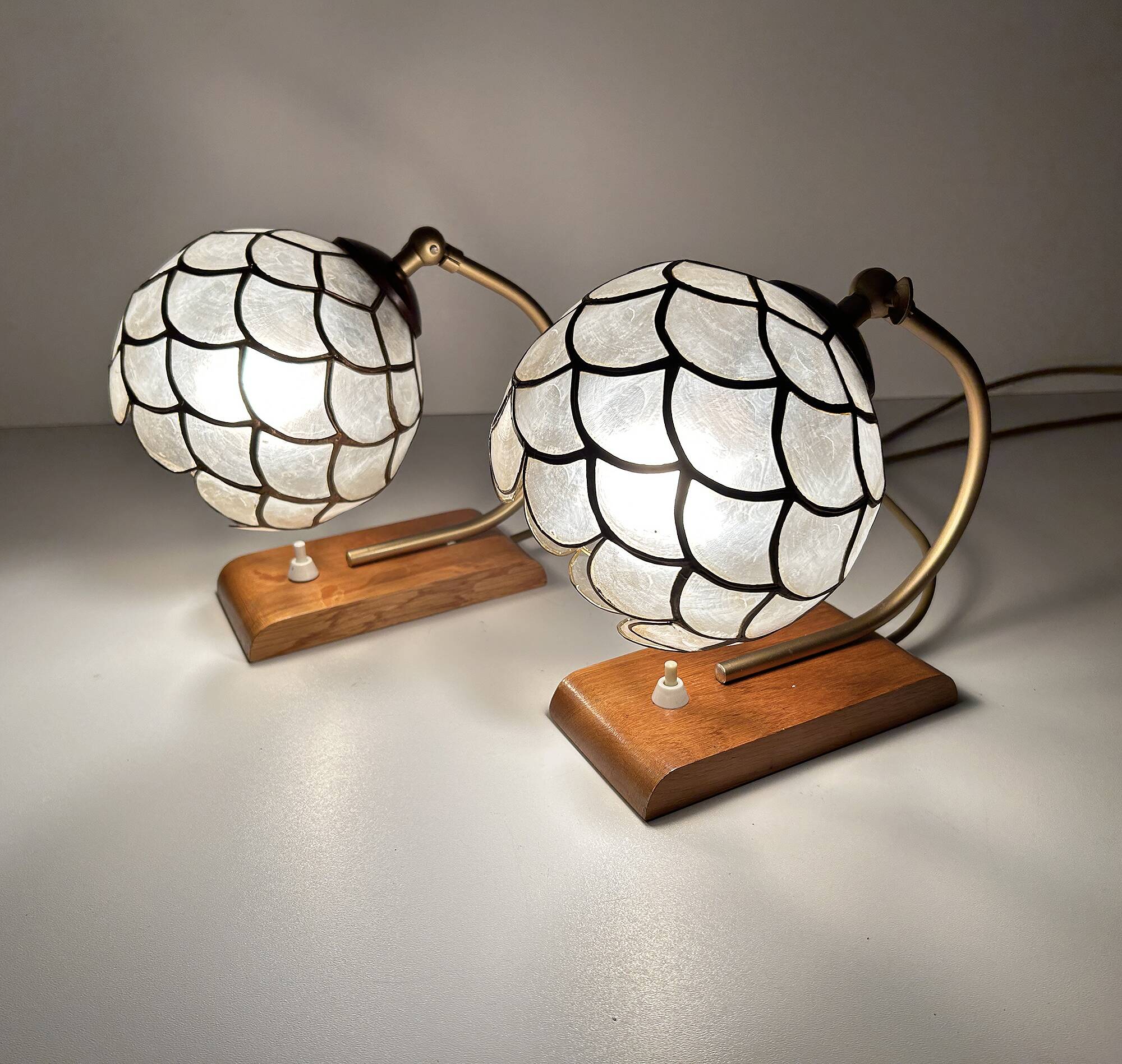 Paire lampes art déco vintage