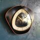 Horloge formica vintage pendule murale silencieuse "SMI noir orange"