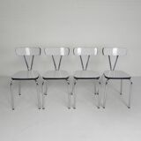 Set of 4 Formica dining chairs, 1960s