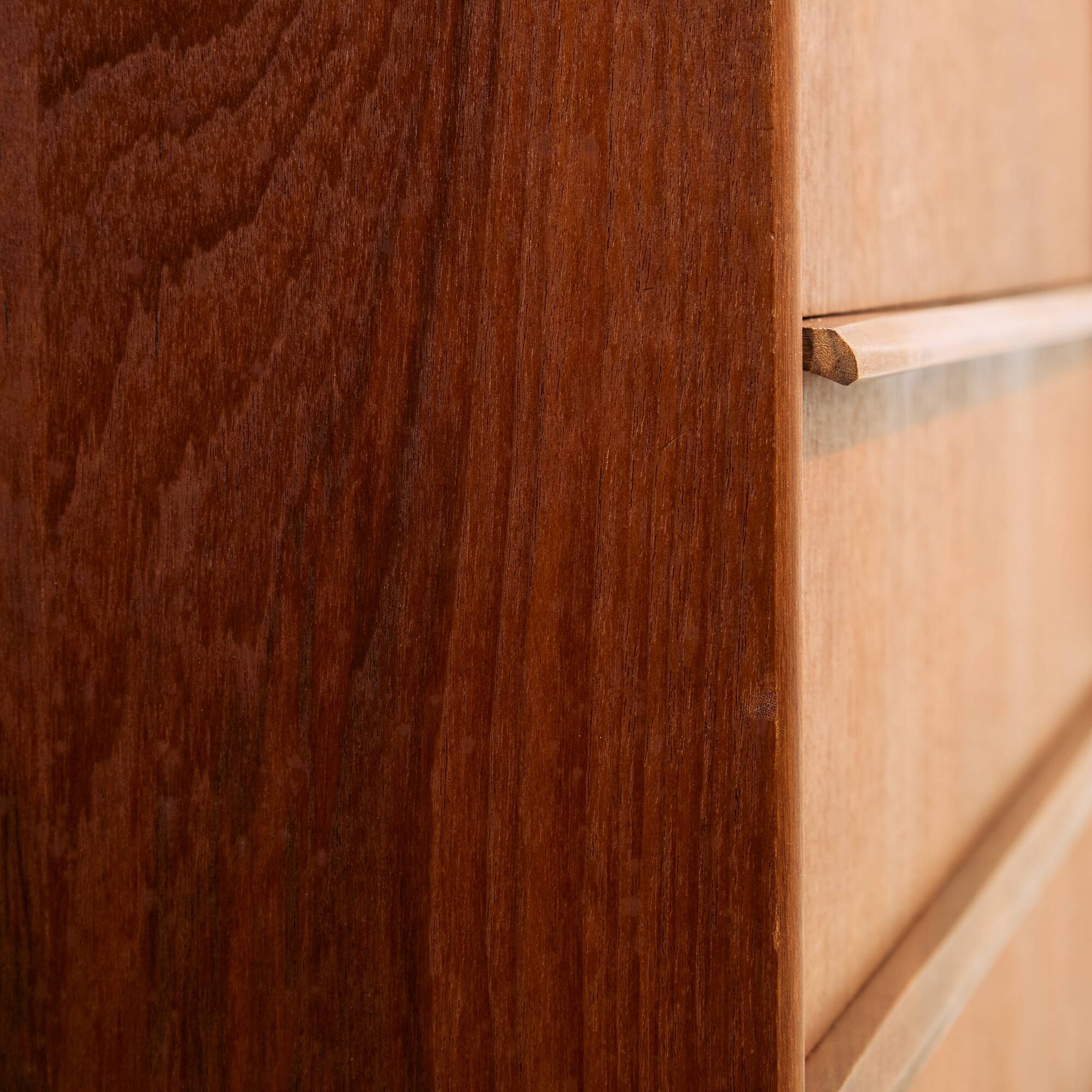 Teak dresser with six drawers