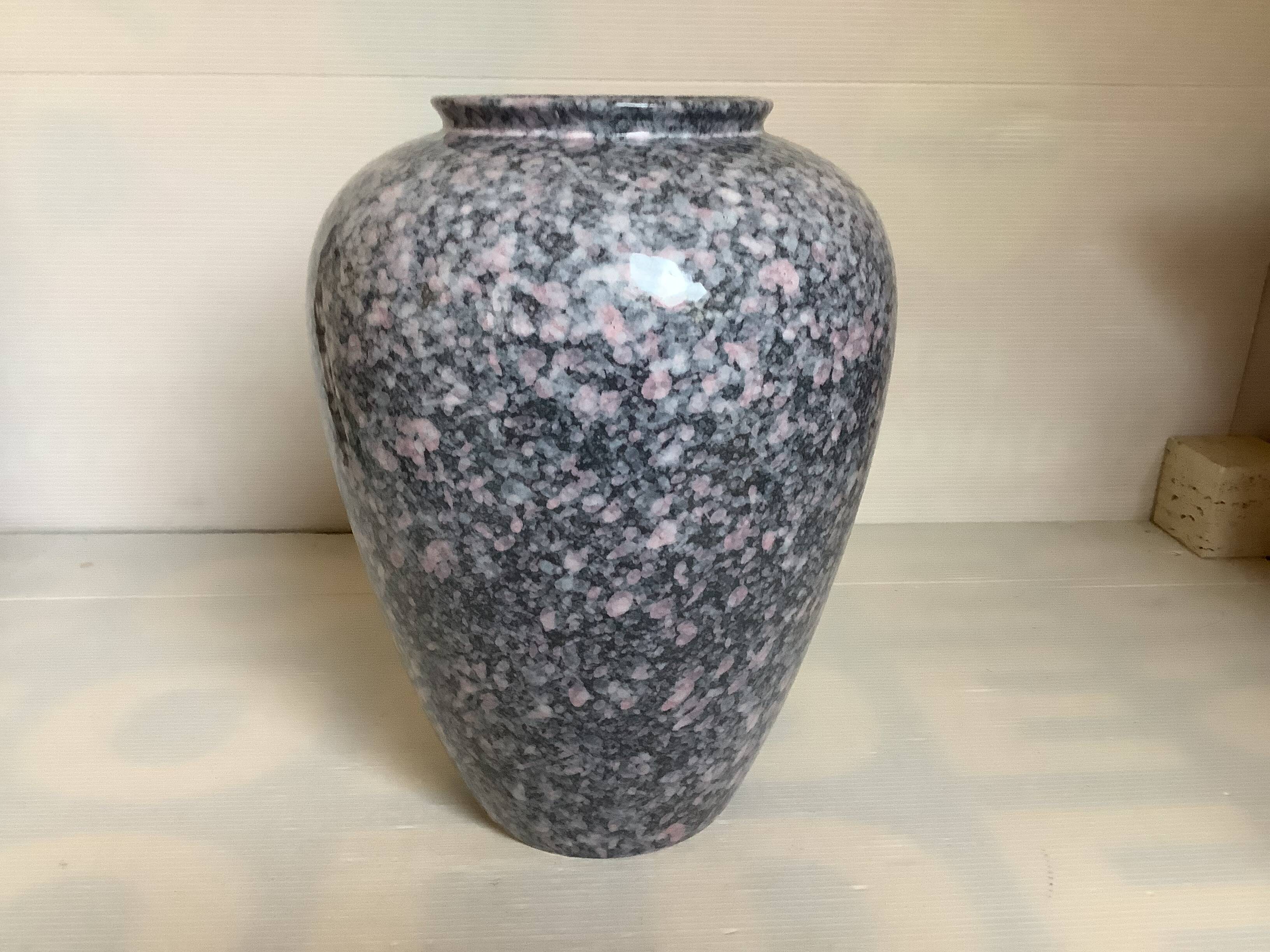 Large speckled ceramic vase from the 1980s.