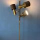 Vintage Dijkstra Space Age floor lamp, brown and chrome floor light