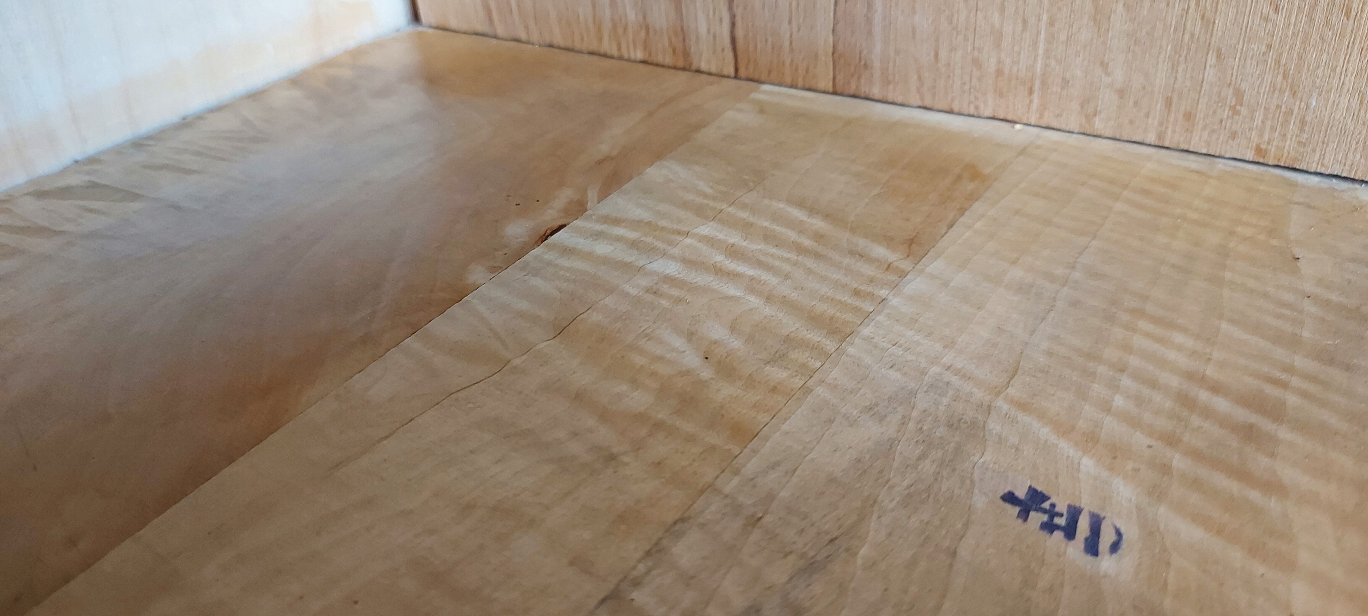 Double frame cabinet with solid oak curtains 50s