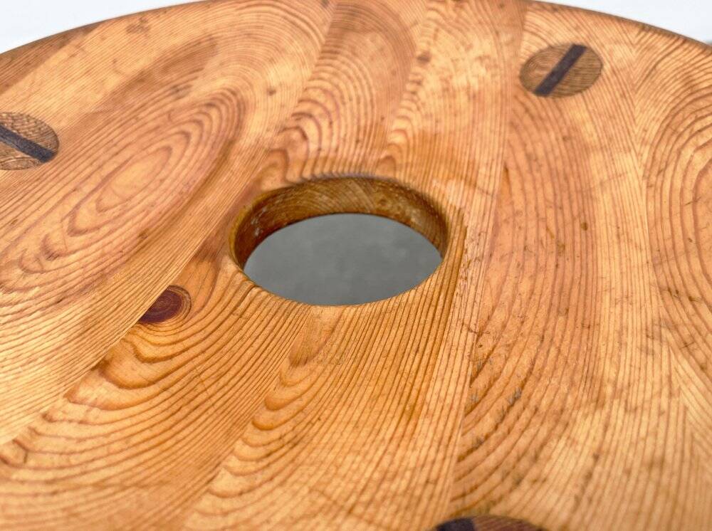 Mid-century pine sauna stool by Bertel Gardberg for Artek, 1950s.