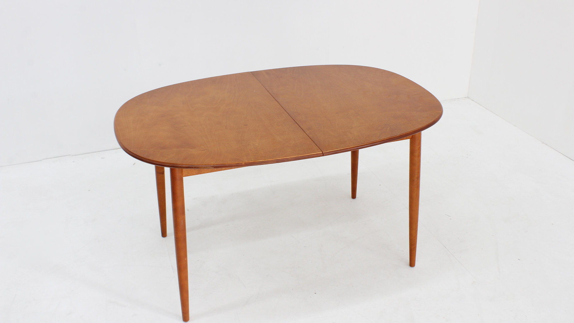 Vintage oval extendable dining table 1960s Asko