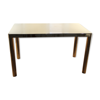 Table from the 70's formica in white and stainless steel