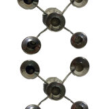 Pair of silver-plated metal articulated candelabras – classic style