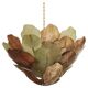 Murano Multicolored Green, Brown and Gold Glass Ceiling Lamp, Italy.