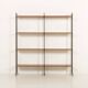 Italian free standing shelving unit or room divider in teak, 1970s