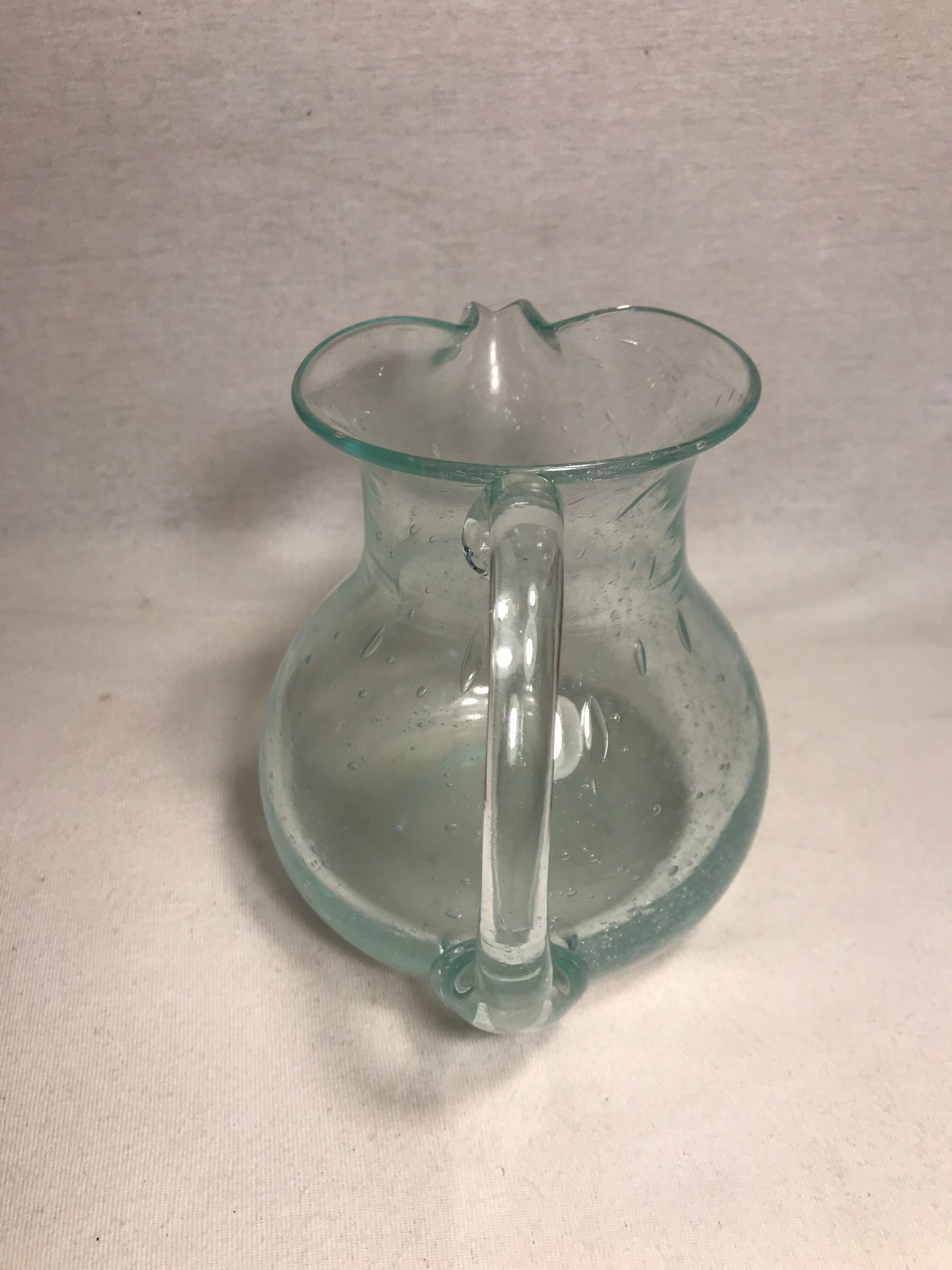 Former pitcher bubble glass breath hand Decoration Vintage decanter