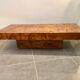 Table basse en loupe d’orme, 1970