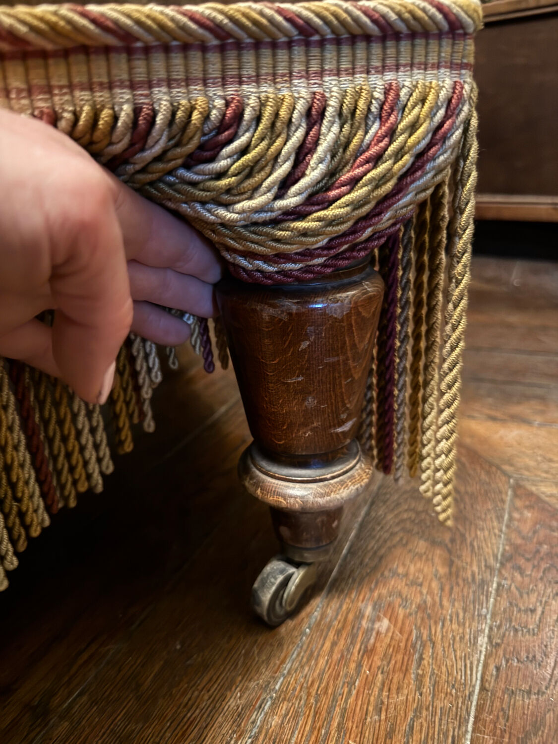 Canapé D’époque Art Nouveau garni de Son Tissu velours D’origine - XXe