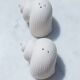 Set of Sculpted Ceramic Salt and Pepper Shakers
