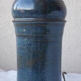 Blue stoneware lamp base