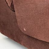 Fauteuil space age,en velours côtelé des années 70