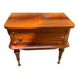 Table de nuit bois vernis vintage