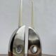 Bookends candle holders chrome aluminium