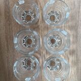 6 silkscreened vintage glasses