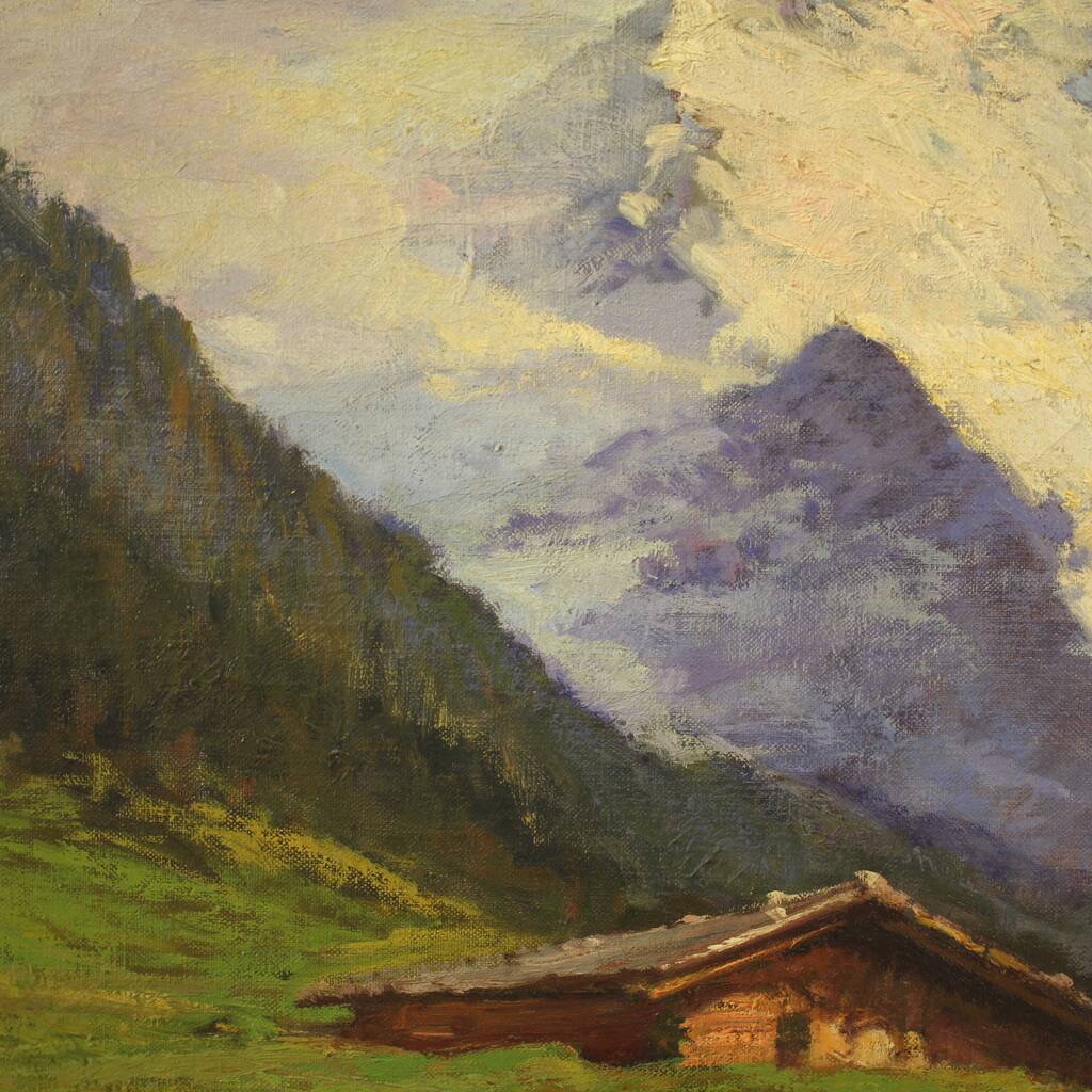 Landscape signed Bentivoglio from the first half of the 20th century