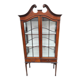 English art nouveau showcase. mahogany