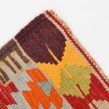 6x10 Soft Red and Orange Turkish Kilim Rug