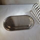 Taost door in silver metal