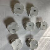 White porcelain rose shaped candle holders