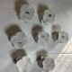 White porcelain rose shaped candle holders