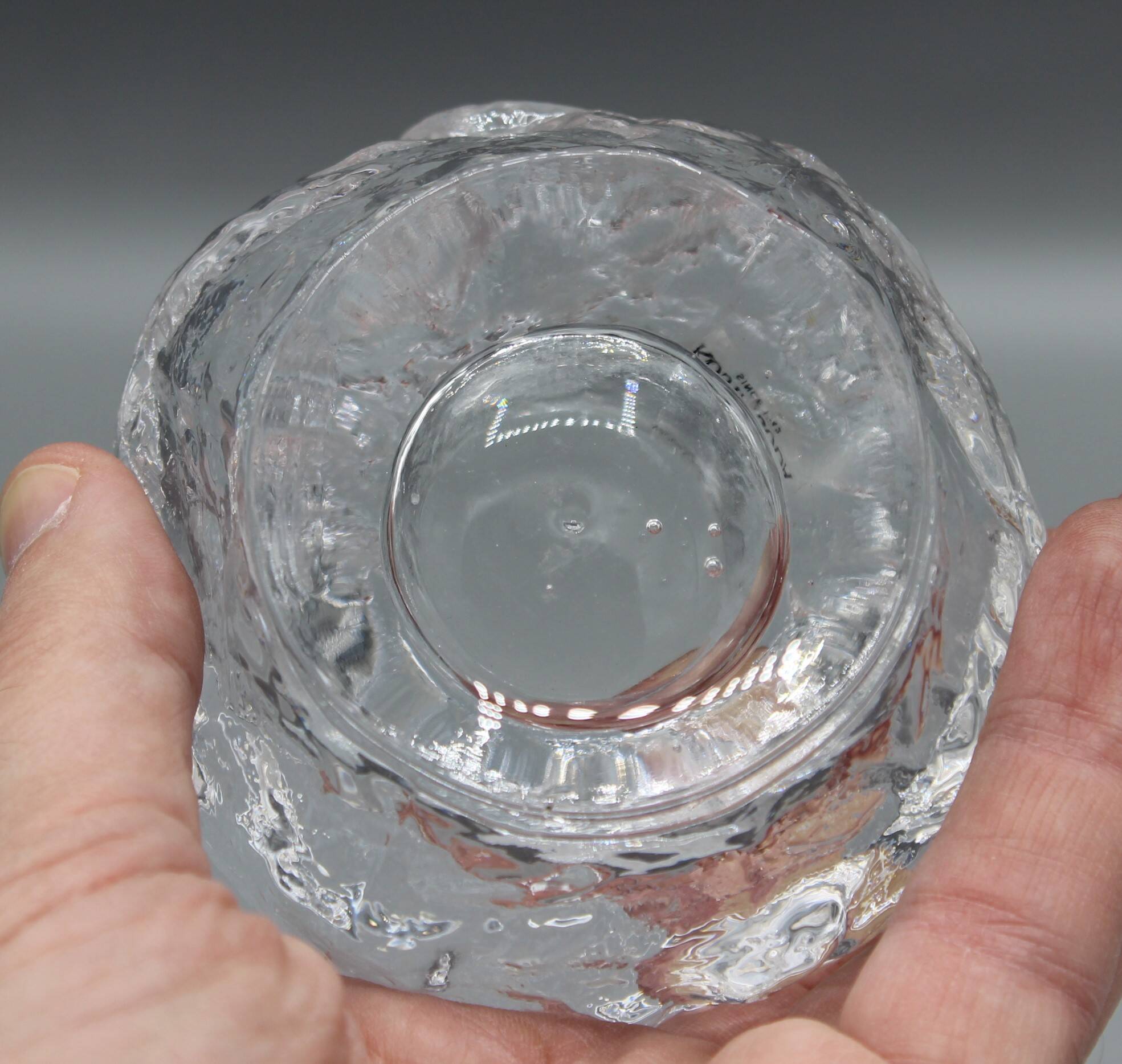 snow globe candle holder - scandinavian design - kosta boda