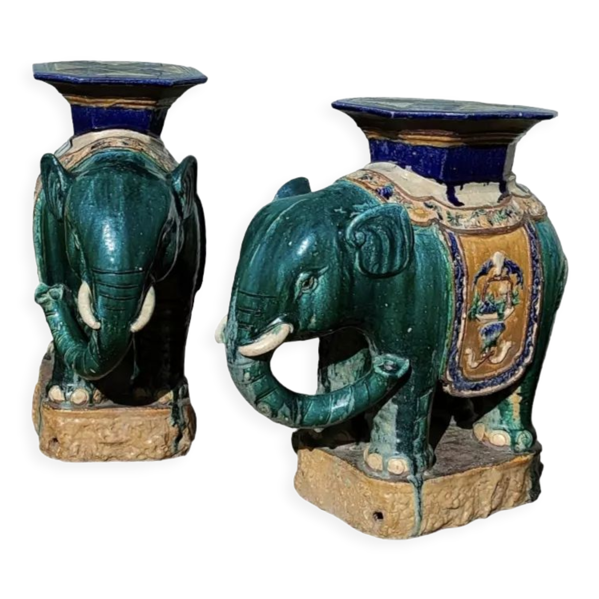 Jodhpurs Vintage Verts Oreilles D'éléphant - Taille 30 - État Correct Avec Petites Déchirures