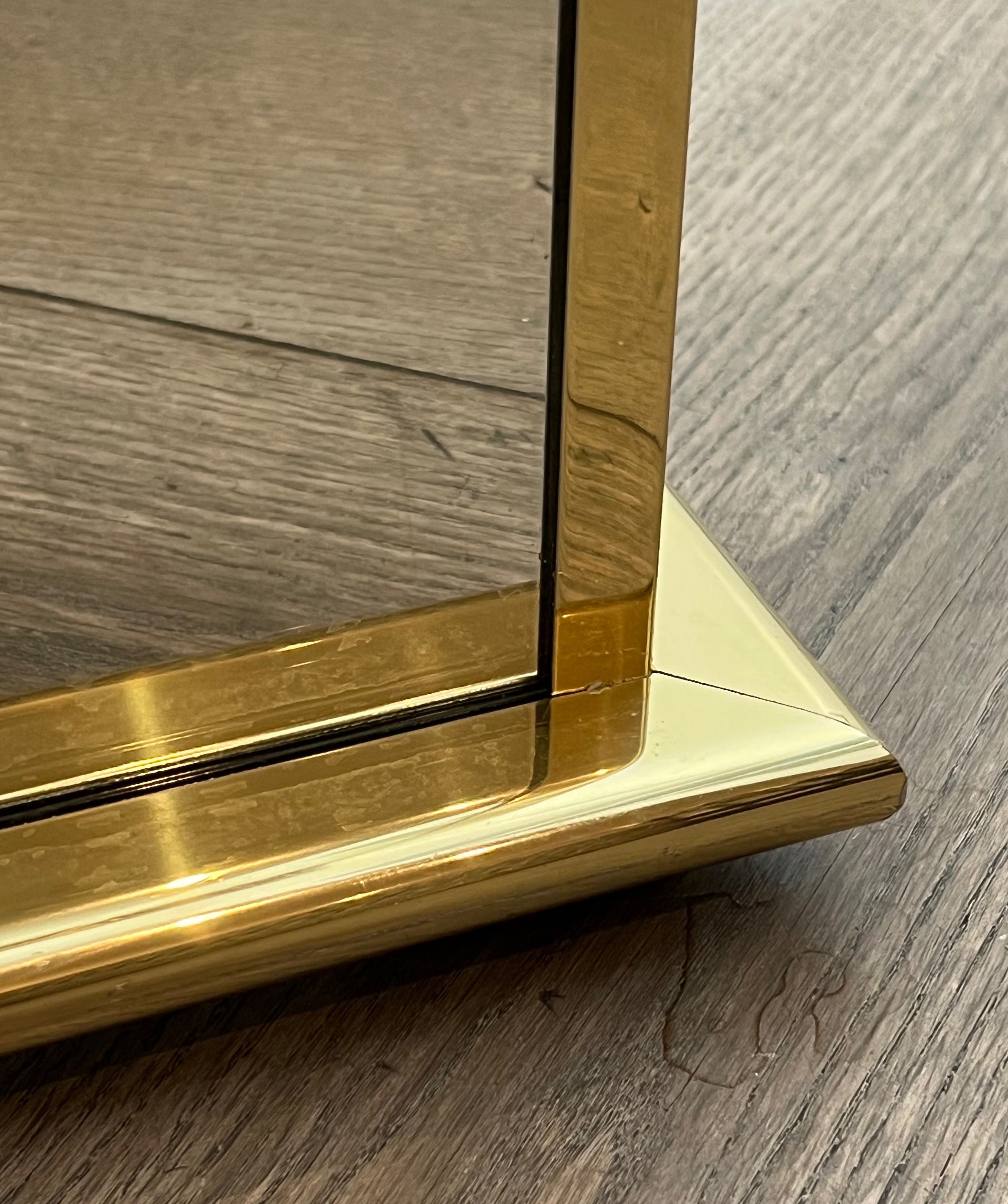 Jardinière en miroir et métal doré