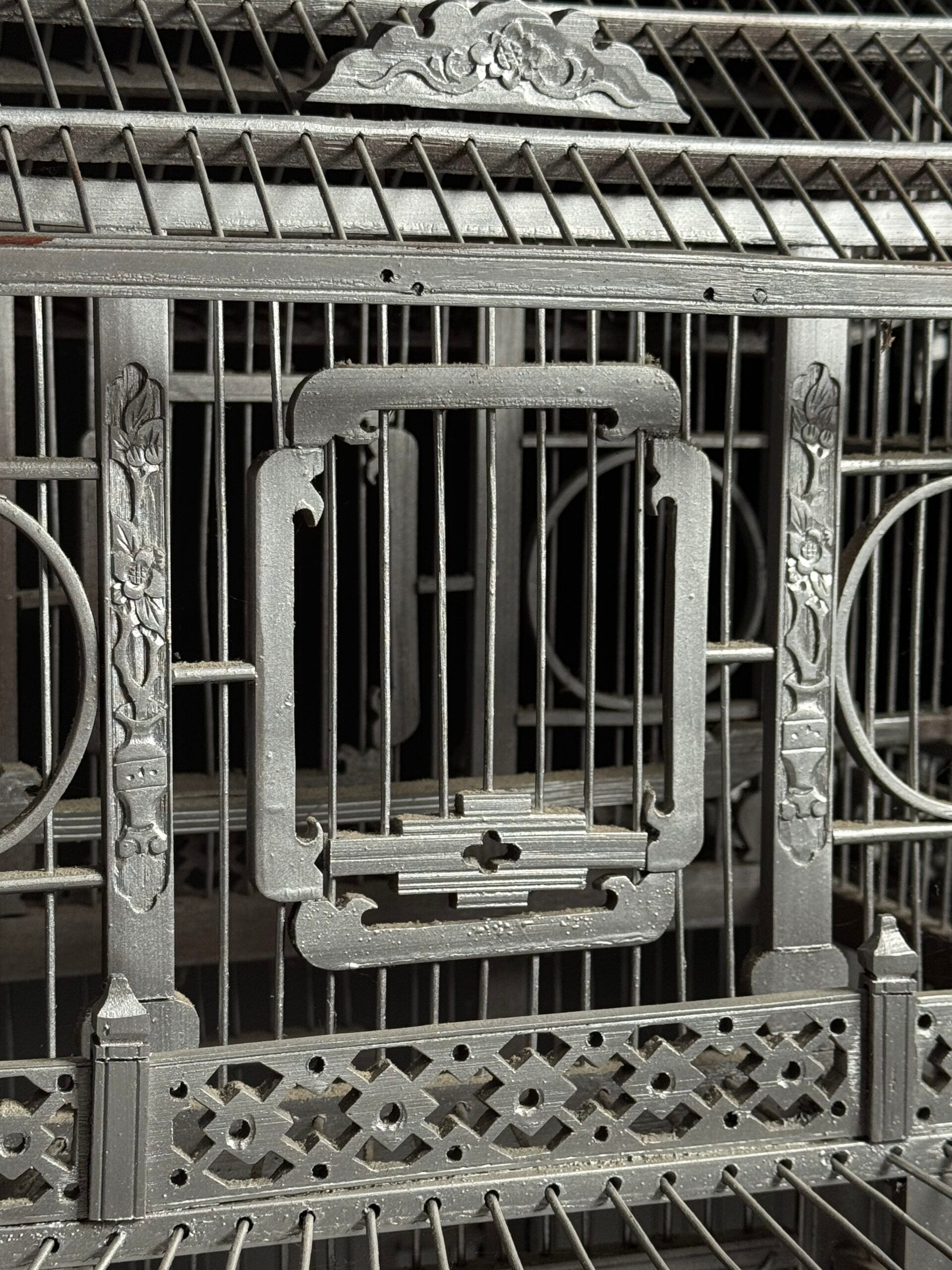 Asian style birdcage wood
