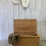 Vintage wicker trunk