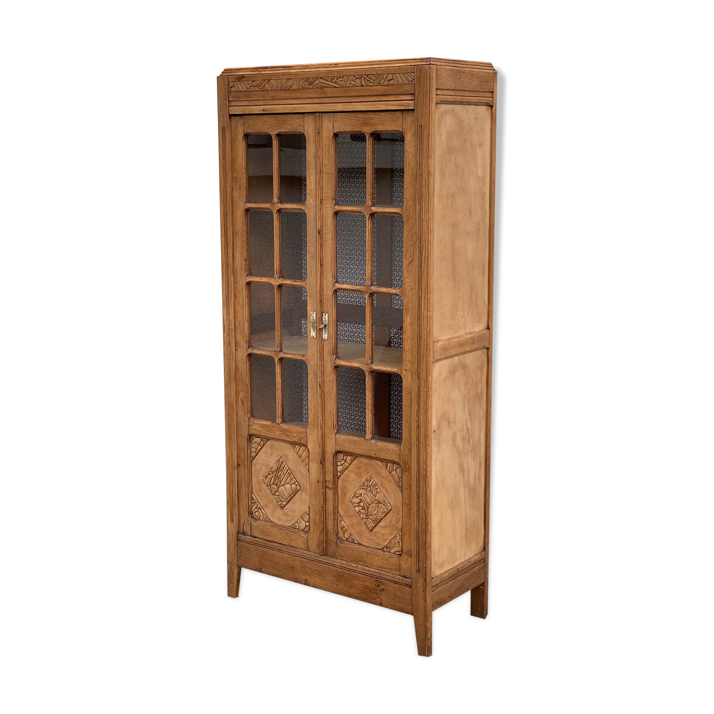 Parisian wardrobe glazed art deco 1930 raw wood