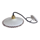 White opaline ceiling pendant light