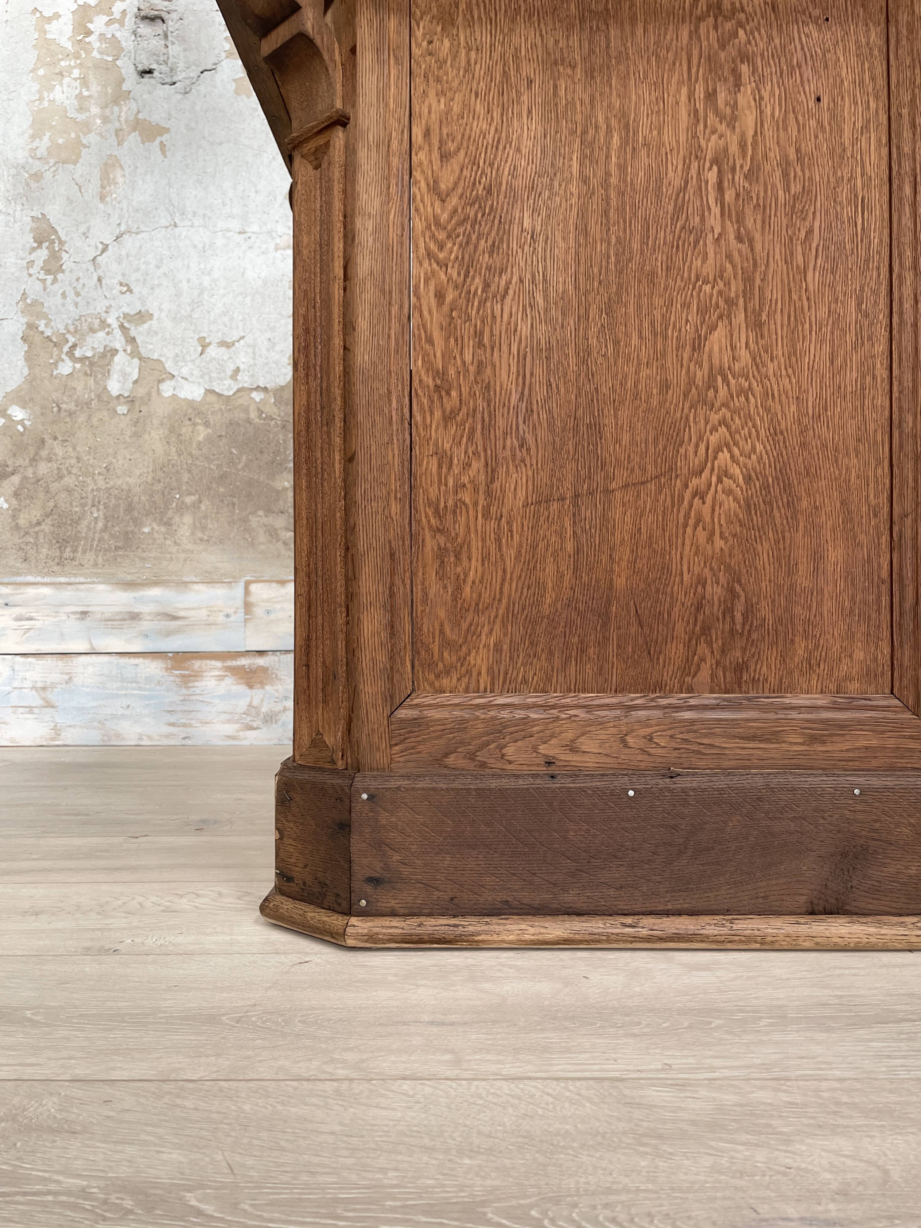 Solid oak box countertop, circa 1900.