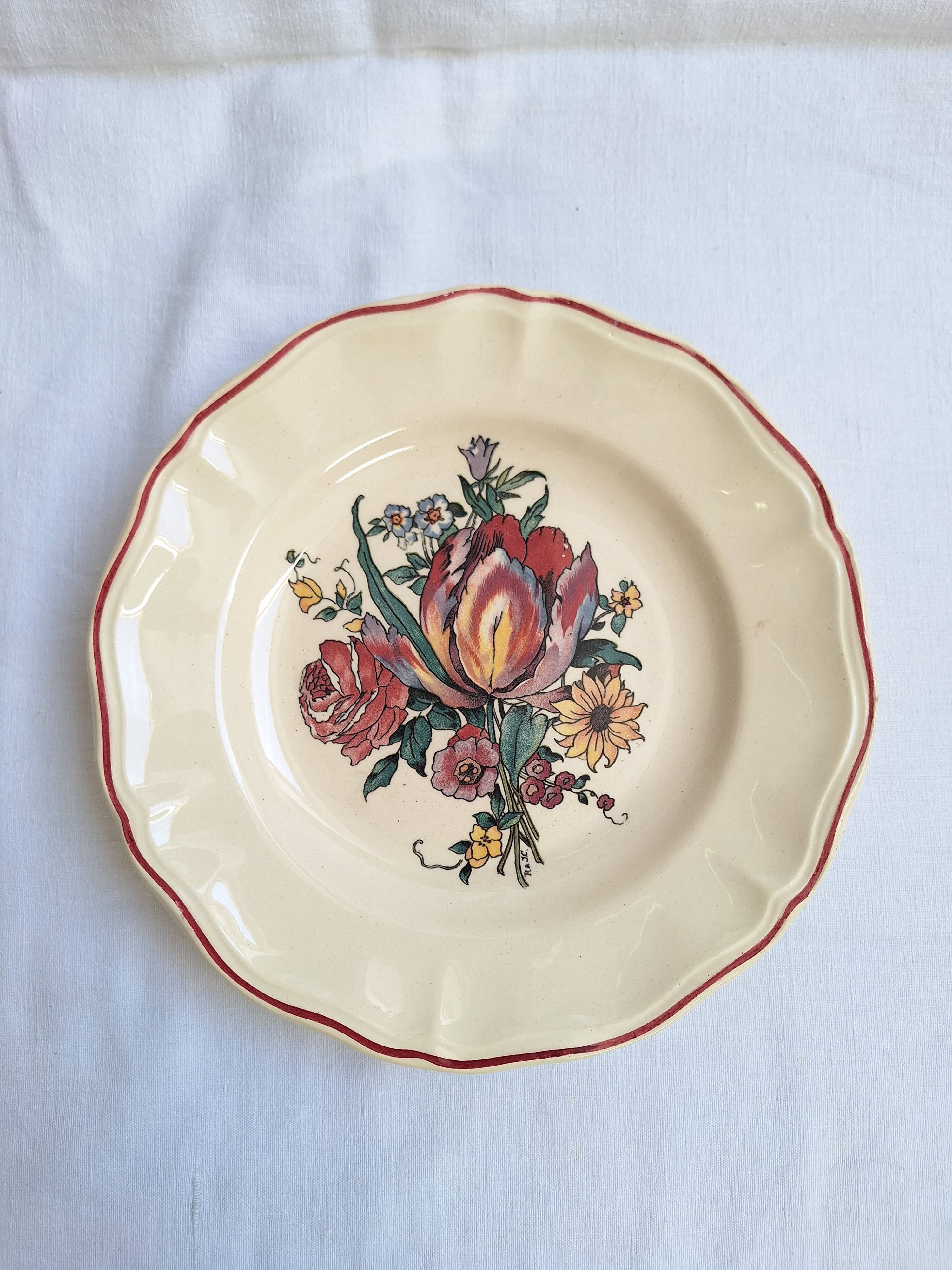 Stand / Compote dish Digoin Sarreguemines Model Loraine