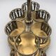 Servitor tray for glass in gilded metal, goldsmith christofle 19th century