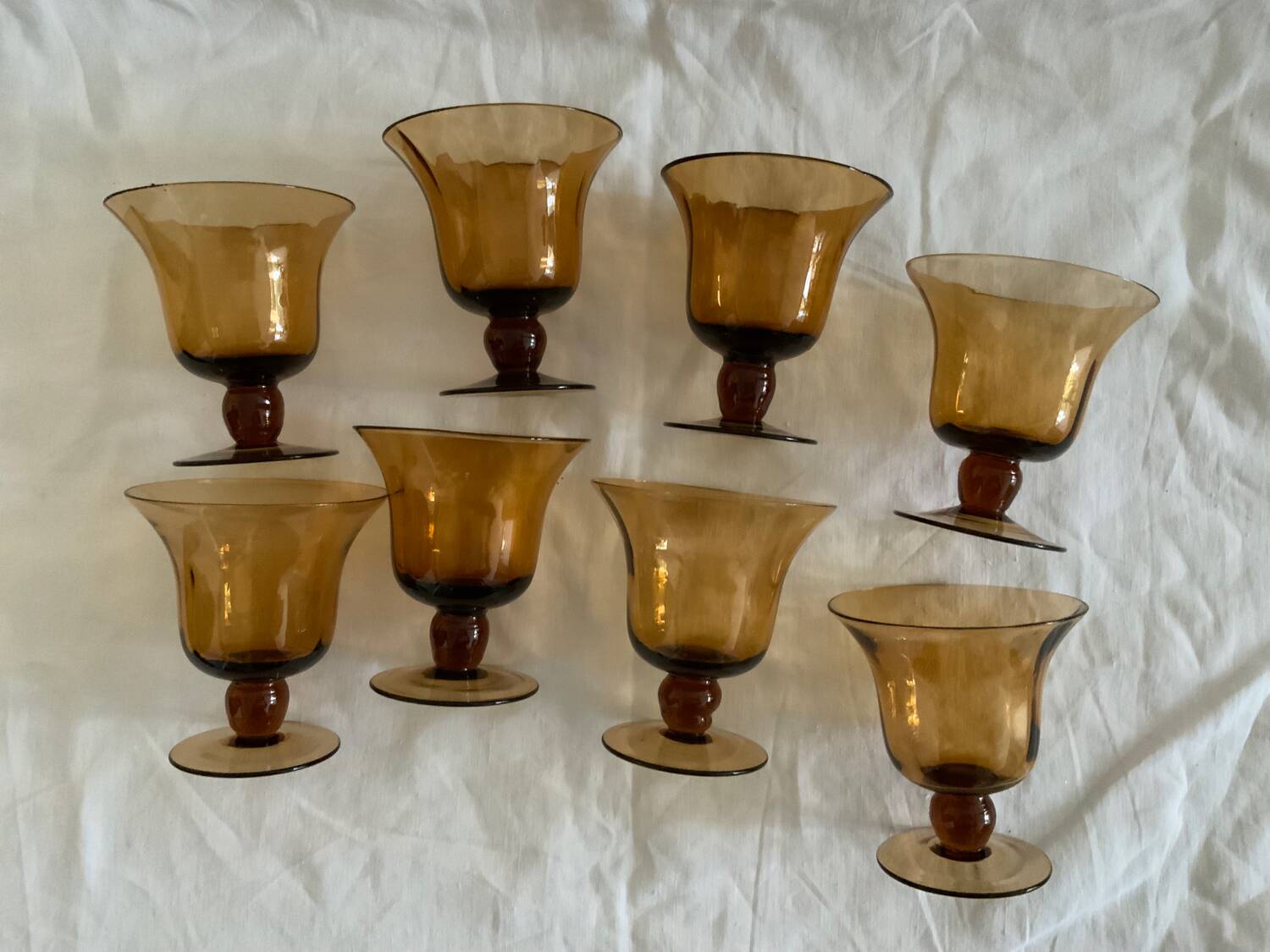 Amber glass cups