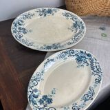 Service plates, iron earth, Sévigné, HB & Cie