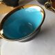 6 Black cups and colors Salins la Baule with saucers