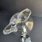 Blown crystal decanter with handle